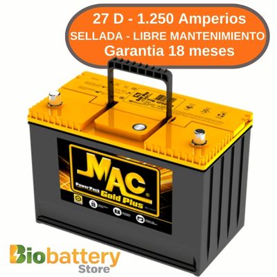 27 D - 1.250 Amperios - Sellada - Libre Mantenimiento