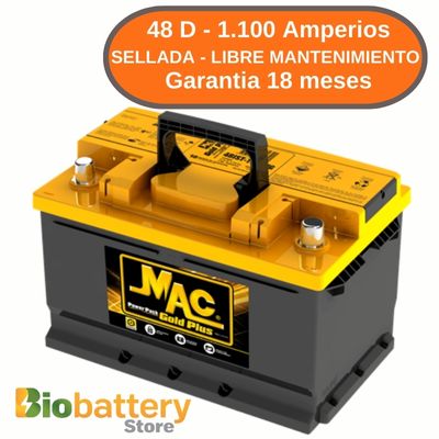 48 D - 1.100 Amperios - Sellada - Libre Mantenimiento