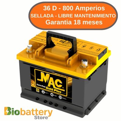 36 D - 800 Amperios - Sellada - Libre Mantenimiento