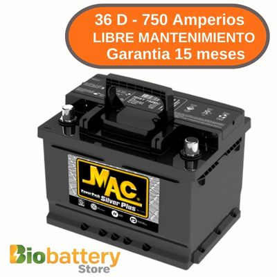 36 D - 750  Amperios - Libre Mantenimiento