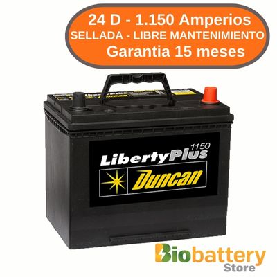 24 D - 1.150 Amperios - Sellada Libre Mantenimiento