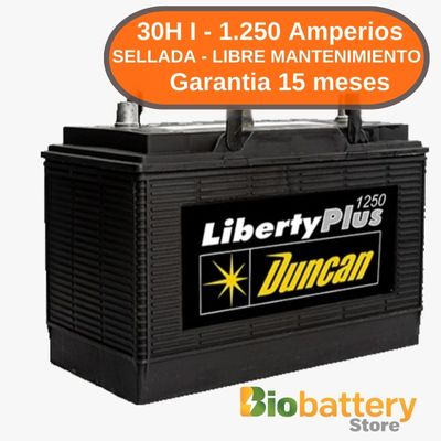 30H I - 1.250 Amperios - Sellada Libre Mantenimiento27 I Batería automóvil y pesados Capacidad:   1.000 AMPERIOS  PRECIO DEJANDO BATERIA DAÑADA:       $ 460.000 = (Contribuye a la protección del medio ambiente ya que realizamos un manejo sostenible d