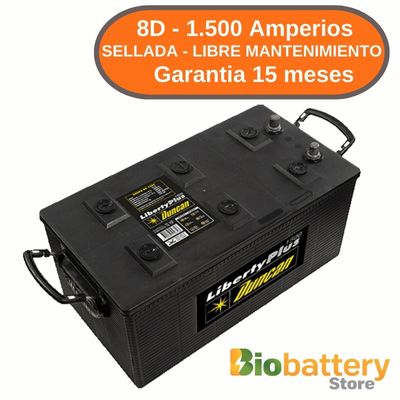 8D - 1.500 Amperios - Sellada Libre Mantenimiento